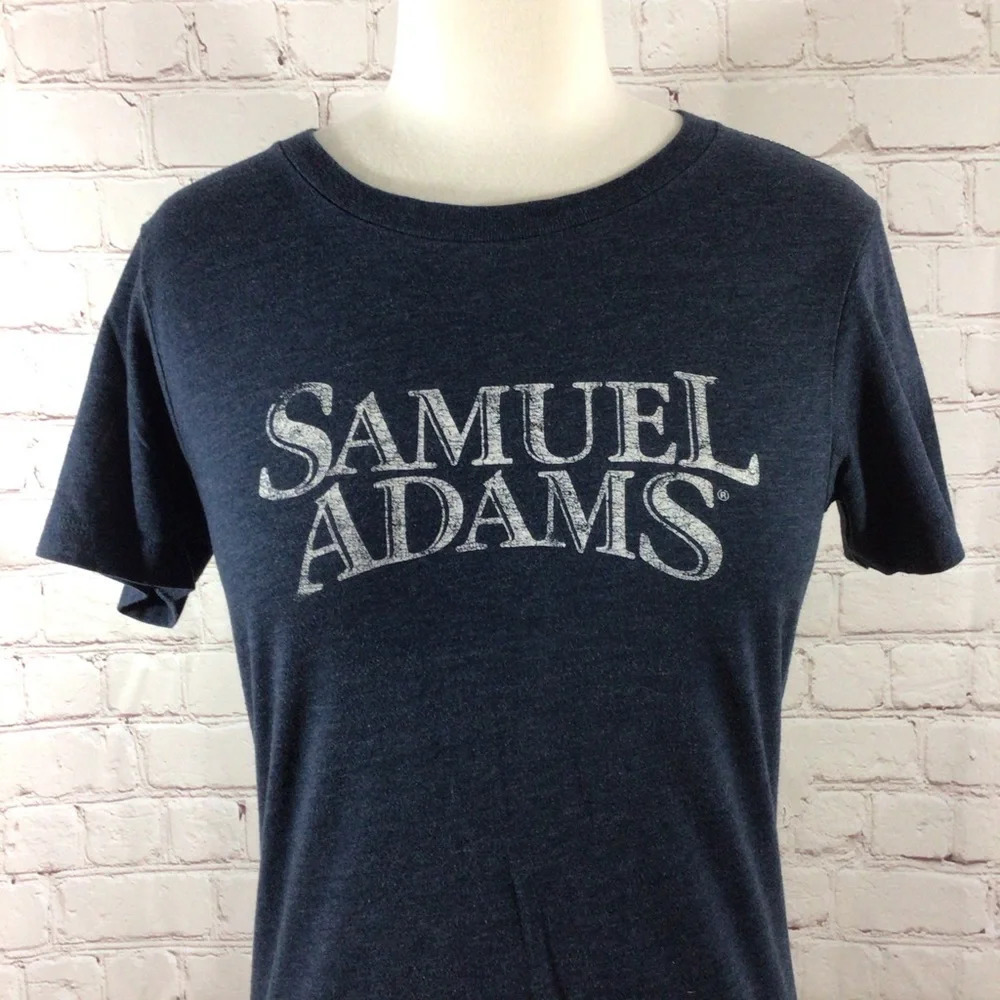 Samuel Adams Beer Blue Short Sleeve Crewneck Shirt - Size Small - Picture 2 of 7
